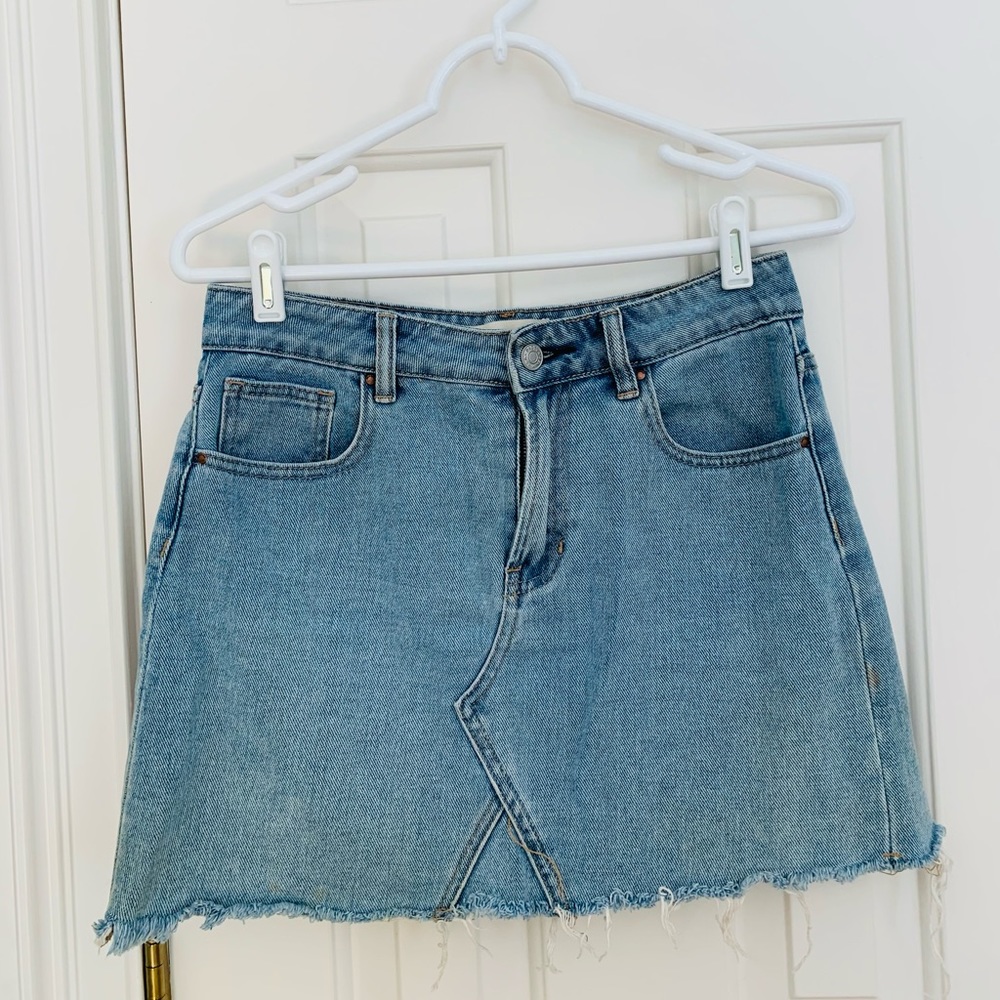 Pacsun Light Wash Jean Skirt